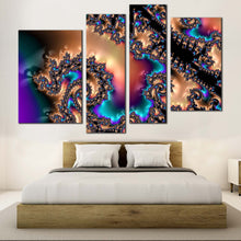 Load image into Gallery viewer, Abstract Patterns Canvas Print Colorful Abstract Shapes 4 Piece Canvas Modern Abstract Canvas Wall Art
