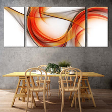 Load image into Gallery viewer, Abstract Patterns Canvas Print Red Abstract Forms 3 Piece Canvas Wall Art Orange Contemporary Modern Abstract Triptych Canvas Set For Dining Room
