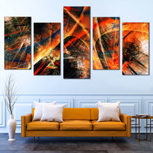 Load image into Gallery viewer, Abstract Patterns Canvas WallArt Black 3D Abstract 5 Piece Canvas
