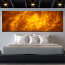 Load image into Gallery viewer, Abstract Patterns Canvas WallArt  Orange Cloudy Abstract 1 Piece Canvas  Brown Abstract Fractal Canvas Print For Bedroom
