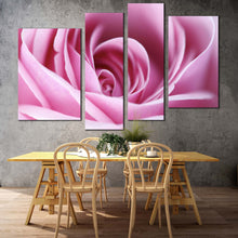 Load image into Gallery viewer, Abstract Rose Canvas Wall Art Purple Floral 4 Piece Multi Canvas Artwork Close Up Rose Flowers Canvas Print
