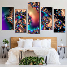 Load image into Gallery viewer, Abstract Shapes Canvas WallArt Modern Abstract Multi Canvas Colorful Abstract Patterns 5 Piece Canvas Print
