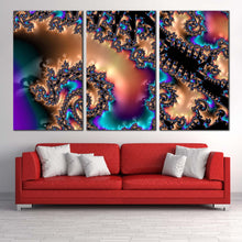 Load image into Gallery viewer, Abstract Shapes Canvas Wall Art Modern Abstract Triptych Multi Canvas Colorful Abstract Patterns 3 Piece Canvas Print For Living room
