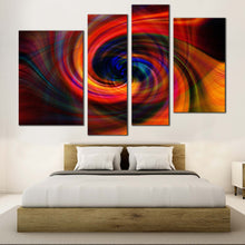 Load image into Gallery viewer, Abstract Spin Canvas WallArt Colorful Swirl Abstract Digital Canvas Abstract Energy 4 piece Canvas Print
