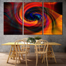 Load image into Gallery viewer, Abstract Swirl Canvas WallArt Colorful Abstract Energy 3 Piece Multi Canvas Artwork Abstract Graphic Canvas Print In Dining Room
