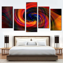 Load image into Gallery viewer, Abstract Swirl Canvas WallArt Colorful Abstract Energy 5 Piece Multi Canvas Artwork Abstract Graphic Canvas Print
