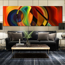 Load image into Gallery viewer, Abstract  Art  Composition  Forms  panoramic  canvas  prints In Living Room
