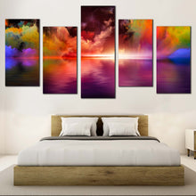 Load image into Gallery viewer, Abstract Clouds Canvas Print Colorful Ocean Sky  Canvas Artwork Modern Abstract 5 Piece Canvas Wall Art For Bedroom
