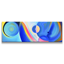 Load image into Gallery viewer, Abstract  Composition  Canvas  Wall  Art  Yellow  Modern  Circle  Shapes  Canvas  Print  Blue  Modern  Abstract  1  Piece  Canvas
