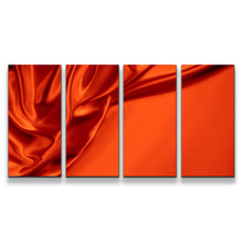 Load image into Gallery viewer, Abstract Elegant Canvas Wall Art Red Abstract Digital Multi Canvas Artwork Orange Wavy Folds Abstract Design 4 Piece Canvas Print
