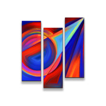 Load image into Gallery viewer, Abstract  Forms  Canvas  Print  Circular  Modern  Shapes  3  Piece  Canvas  Set  Colorful  Abstract  Composition  Triptych  Canvas  Wall  Art
