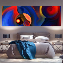 Load image into Gallery viewer, Abstract  Forms  Canvas  Print  Sophisticated  Modern  Shapes  Bedroom  1  Piece  Canvas  Set  Colorful  Abstract  Composition  Canvas  Wall  Art In Bedroom
