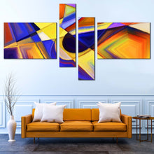 Load image into Gallery viewer, Abstract Forms Canvas Wall Art Colorful Abstract Shape Canvas Print Contemporary Abstract Patterns   4 Piece Multi Canvas Artwork For Bedroom
