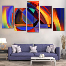 Load image into Gallery viewer, Abstract Forms Canvas Wall Art Contemporary Modern Abstract Canvas Print Colorful Abstract Patterns  5 Piece Canvas For Your Living Room
