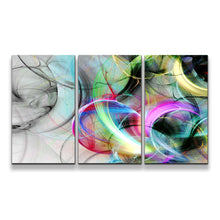 Load image into Gallery viewer, Abstract Fractal Canvas Print Colorful 3D Abstract Fantasy 3 Piece Canvas Wall Art Abstract Rendering Bright Multi Canvas
