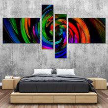 Load image into Gallery viewer, Abstract Fractal Canvas Wall Art Colorful Abstract Spiral Canvas Artwork Modern Abstract Pattern Bedroom 4 Piece Canvas Print For Bedroom
