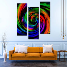 Load image into Gallery viewer, Abstract  Fractal  Canvas  Wall  Art  Colorful  Abstract  Spiral  Canvas  Artwork  Modern  Abstract  Pattern  Living  Room  3  Piece  Canvas  Print For Living Room
