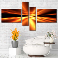 Load image into Gallery viewer, Abstract Lights Canvas Wall Art Orange Abstract Pattern Canvas Print Beautiful Yellow Modern Abstract     4 Piece Canvas In Living room
