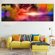 Load image into Gallery viewer, Abstract  Ocean  Canvas  Wall  Art  Modern  Clouds  Abstract  Canvas  Set  Colorful  Sky  Living  Room  1  Piece  Canvas  Print In Living Room
