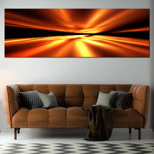 Load image into Gallery viewer, Abstract  Pattern  Canvas  Print  Beautiful  Orange  Abstract  Lights  Living  Room  1  Piece  Canvas  Wall  Art  Yellow  Modern  Abstract  Canvas  Set In Living Room
