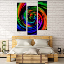 Load image into Gallery viewer, Abstract  Pattern  Canvas  Print  Red  Orange  Abstract  Fractal  Bedroom  3  Piece  Canvas  Wall  Art  Colorful  Abstract  Spiral  Triptych  Multi  Canvas For Bedroom
