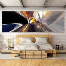 Load image into Gallery viewer, Abstract  Patterns  Canvas  Print  Black  Grey  3D  Modern  Abstract  Bedoom  1  Piece  Canvas  Yellow  Abstract  Lights  Canvas  Wall  Art For Bedroom
