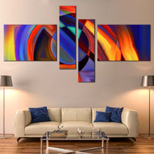 Load image into Gallery viewer, Abstract Patterns Canvas Print Colorful Abstract Forms   4 Piece Canvas Wall Art Contemporary Modern Abstract Canvas Set For Living Room
