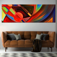 Load image into Gallery viewer, Abstract  Patterns  Canvas  Print  Colorful  Abstract  Shapes  Living  Room  Panoramic  Canvas  Modern  Abstract  Canvas  Wall  Art For Living Room
