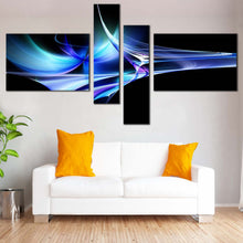 Load image into Gallery viewer, Abstract Patterns Canvas Print Contemporary Green Abstract Shapes   4 Piece Canvas Wall Art Blue Modern Abstract Multi Canvas Artwork For Living Room
