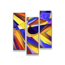 Load image into Gallery viewer, Abstract  Shape  Canvas  Wall  Art  Beautiful  Colorful  Abstract  Forms  Triptych  Canvas  Artwork  Contemporary  Abstract  Patterns  3  Piece  Canvas  Print
