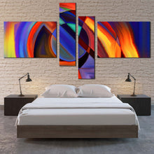 Load image into Gallery viewer, Abstract Shape Canvas Wall Art Contemporary Colorful Abstract Forms Canvas Print Modern Abstract Patterns Bedroom 4 Piece Canvas For Bedroom
