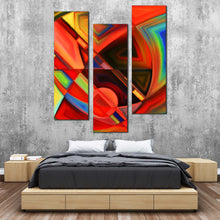 Load image into Gallery viewer, Abstract  Shapes  Canvas  Wall  Art  Modern  Abstract  Multi  Canvas  Colorful  Abstract  Patterns  Bedoom  3  Piece  Canvas  Print For Bedroom
