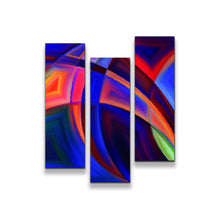 Load image into Gallery viewer, Abstract  Shapes  Canvas  Wall  Art  Orange  Blue  Modern  Abstract  Canvas  Print  Green  Abstract  Patterns  3  Piece  Multiple  Canvas
