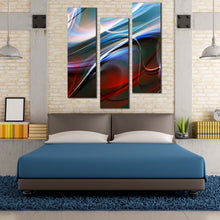 Load image into Gallery viewer, Amazing  Abstract  Canvas  Wall  Art  Blue  Red  Modern  Abstract  Bedroom  3  Piece  Canvas  Beautiful  Abstract  Canvas  Print For Bedroom
