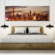 Load image into Gallery viewer, Amazing  dawn  view  of  toronto  skyline  cityspace  large  size  home  decor For Bedroom
