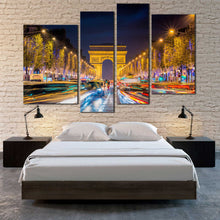 Load image into Gallery viewer, Avenue des Champs Elysees Paris evening 4 panel canvas print For Your Living Room
