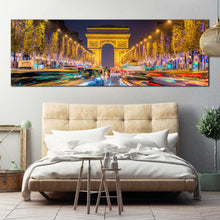 Load image into Gallery viewer, Avenue  des  Champs  Elysees  at  night  Paris  France  1  piece  Canvas  print For Bedroom
