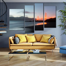 Load image into Gallery viewer, Baker Beach Bridge 4 Panel Decor
