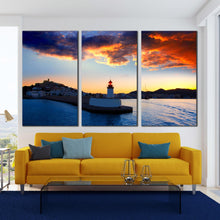 Load image into Gallery viewer, Balearics Old Ibiza Lighthouse ocean canvas prints For Your Living Room
