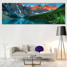 Load image into Gallery viewer, Banff  National  Park  Canvas  Wall  Art  Canada  Grey  Orange  Rocky  Mountains  Multiple  Canvas  Beautiful  Landscape  Forest  Trees  Canvas  Set For Living Room
