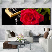 Load image into Gallery viewer, Beautiful Roses Canvas Print Roses Brown Wall Background Canvas Artwork Fresh Red Rose 1 Piece Canvas Wall Art For Living Room
