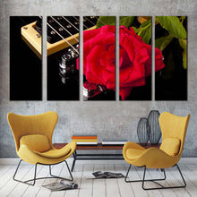 Load image into Gallery viewer, Beautiful Roses Canvas Print Roses Brown Wall Background Canvas Set Fresh Red Rose 3 Piece Canvas Wall Art For Living Room
