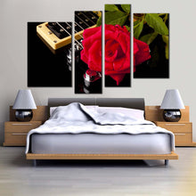 Load image into Gallery viewer, Beautiful Roses Canvas Print Roses Brown Wall Background Canvas Set Fresh Red Rose 3 Piece Canvas Wall Art
