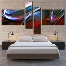 Load image into Gallery viewer, Beautiful Abstract Canvas Print Amazing Blue Abstract Canvas Wall Art Red Modern Abstract Bedroom 4 Piece Canvas For Bedroom
