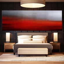 Load image into Gallery viewer, Beautiful  Abstract  Canvas  Wall  Art  Grey  Brush  Strokes  Modern  Abstract  Bedroom  1  Piece  Canvas  Red  Abstract  Pattern  Canvas  Print For Bedroom
