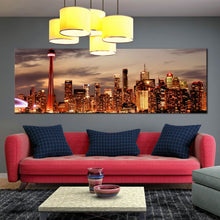 Load image into Gallery viewer, Beautiful  Ontario  Canada  skyline  sunset  panoramic  canvas  print In Living Room
