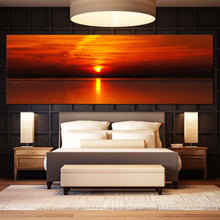 Load image into Gallery viewer, Beautiful  Sea  Canvas  Wall  Art  Cloudy  Orange  Seascape  Canvas  Print  Red  Sunset  Ocean  Sky  Bedoom  1  Piece  Canvas For Bedroom
