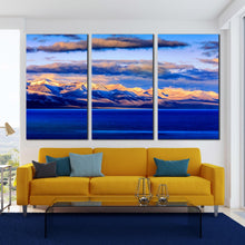 Load image into Gallery viewer, Beautiful Tibetian Mountains Nam Lake Triptych Wall Decor In Living Room
