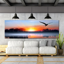 Load image into Gallery viewer, Birds  Over  Lake  Tree  Mountains  Wall  Art For Living Room
