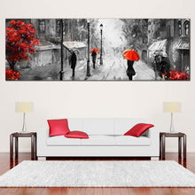 Load image into Gallery viewer, Black  White  With  Red  Tree  Paris  Street  Arc  De  Triomphe  large  wall  art For Living Room
